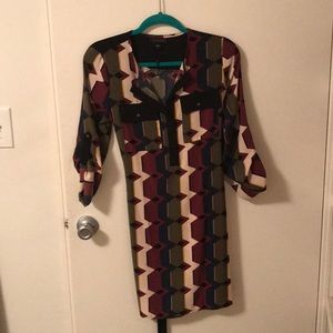 Geometric Retro 70s/80s Tunic Dress